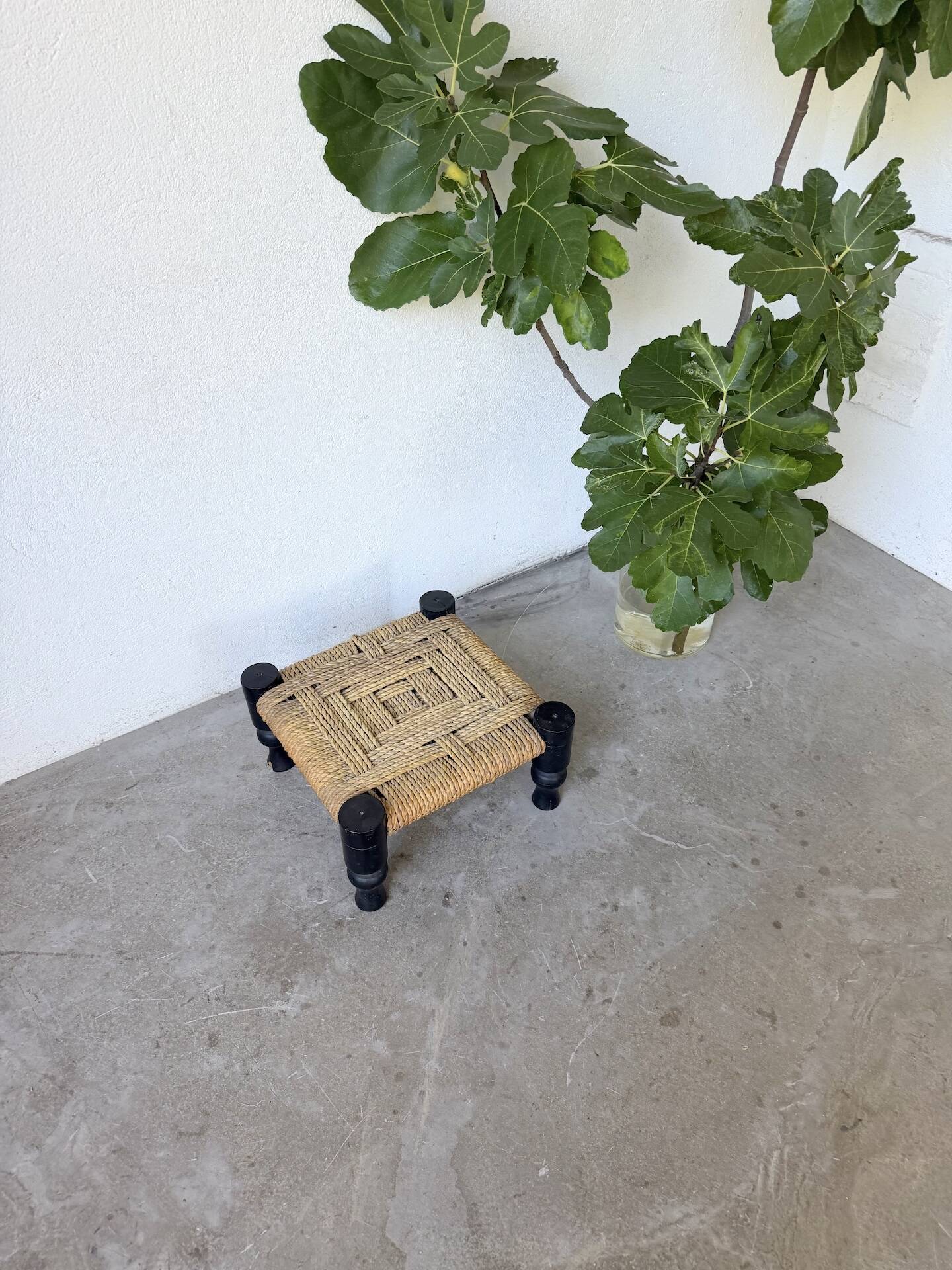 Small low stool or footrest DLC Audoux Minet