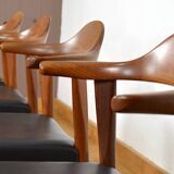 4 Fauteuils Danois en Teck Jacob Hermann  Randers Mobelfabrik 1960