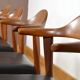 4 Fauteuils Danois en Teck Jacob Hermann  Randers Mobelfabrik 1960