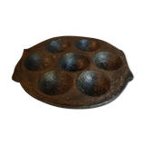 Old stone egg cooking dish / ideal in decoration for floating candles - underside