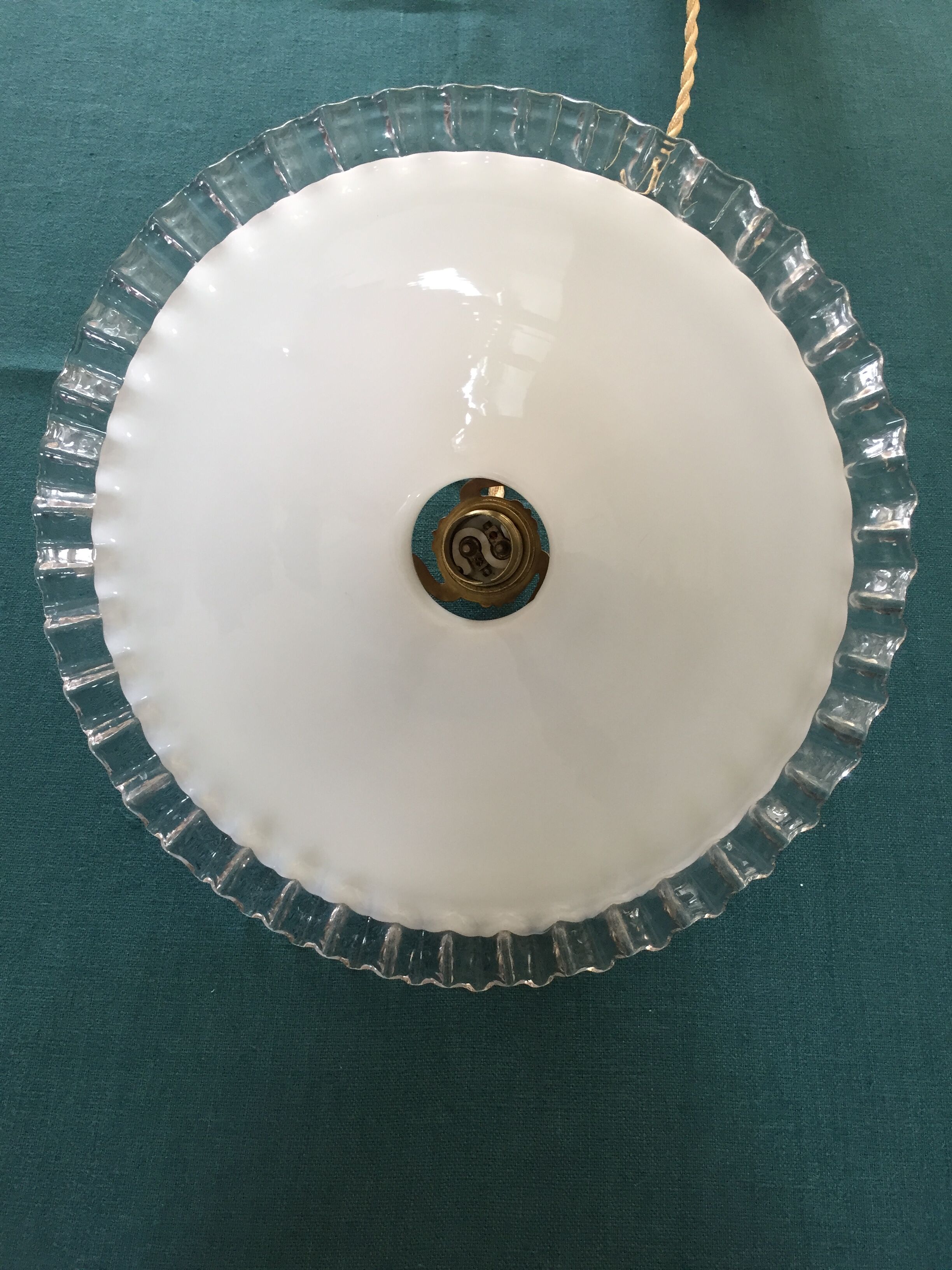 Suspension opaline rises down 1920s (number 8)
