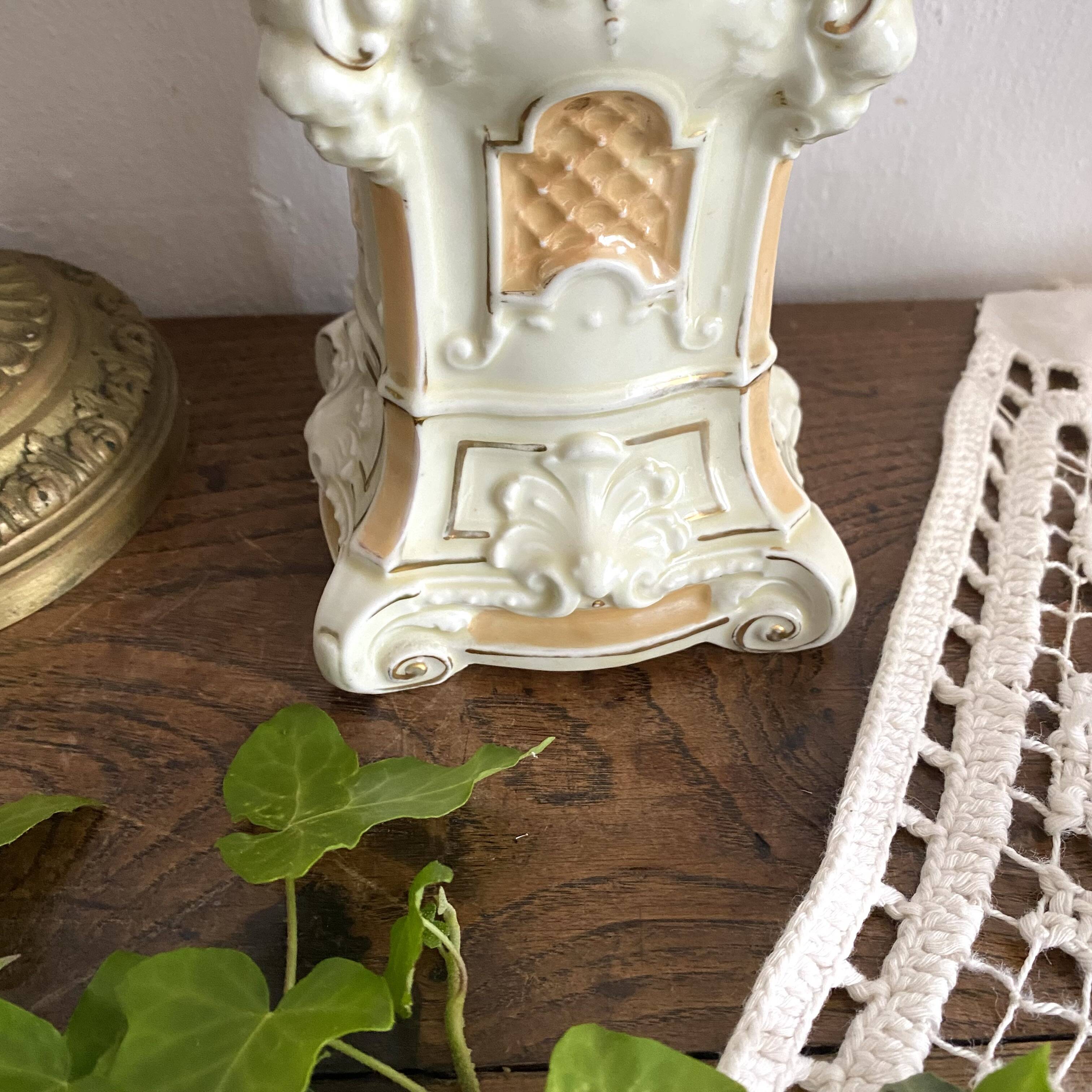 Homemade ceramic vase slip