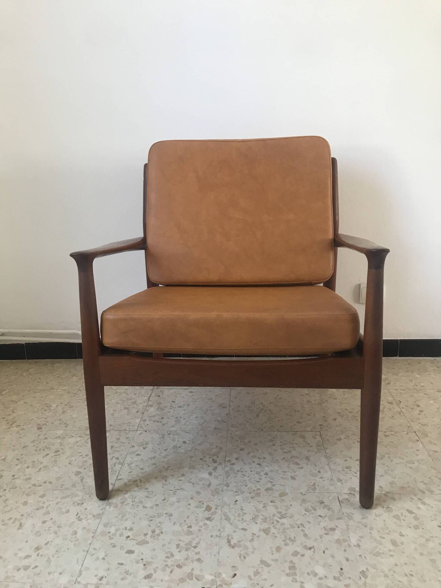 Scandinavian teak armchair by Svend Aage Eriksen for Glostrup vintage 60s