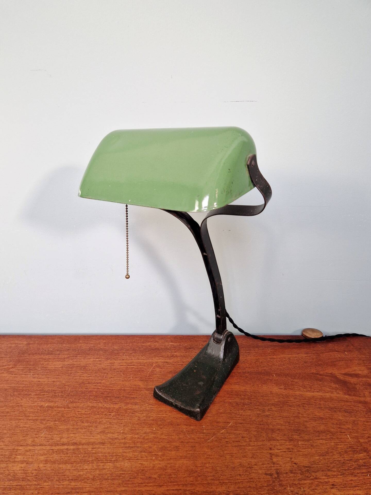 Bauhaus style banker’s lamp, Schaco (Germany), 1920-30