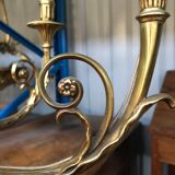 Lustre bronze à 6 lumières Louis XVI