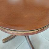 Thonet armchair, swivel, in wood and faux leather.