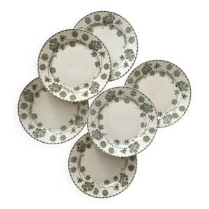 6 assiettes plates anciennes