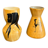Duo of ceramics Grandjean Jourdan Vallauris