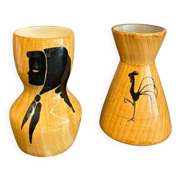 Duo de céramiques Grandjean Jourdan Vallauris
