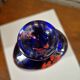 Blown glass bottle signed GAMBIER 1993