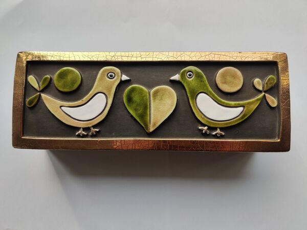 Coffret, boîte à bijoux ''colombes'' Mithé Espelt