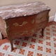 Commode 2 tiroirs Louis XV galbée en bois de rose