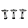 Space Age Chrome Wall Lamps by Staff, Set of 3, 1970s
