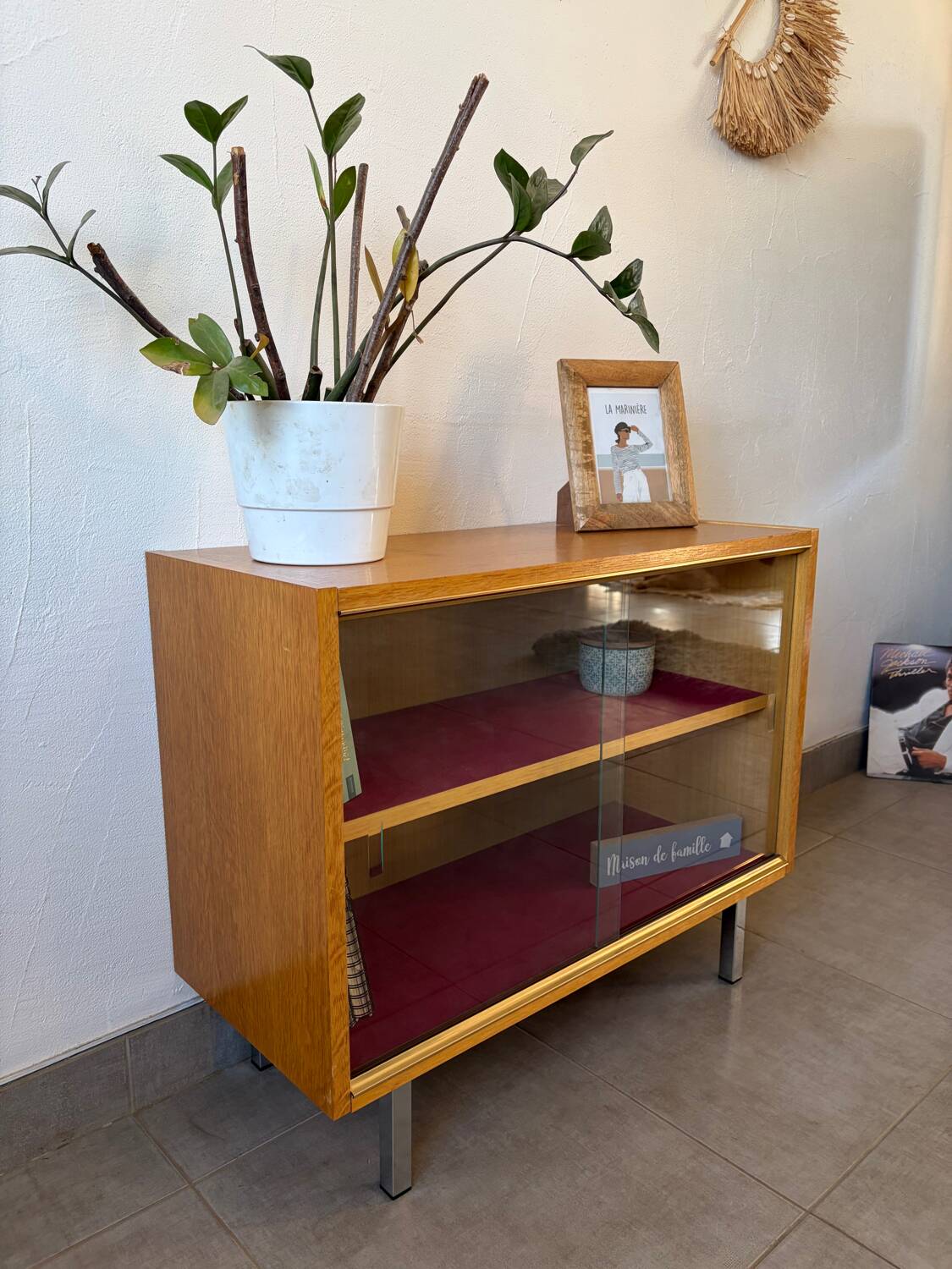 Vintage display cabinet from the 1960s