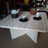 Travertine coffee table