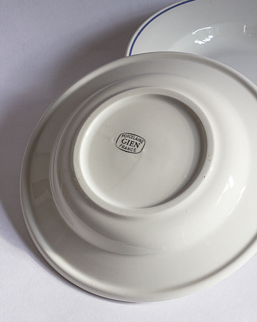 Set of six hollow plates - Faïencerie de Gien - Vintage