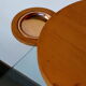 Small smoker's table, side table, Scandinavian blond wood, tripod, vintage 70'