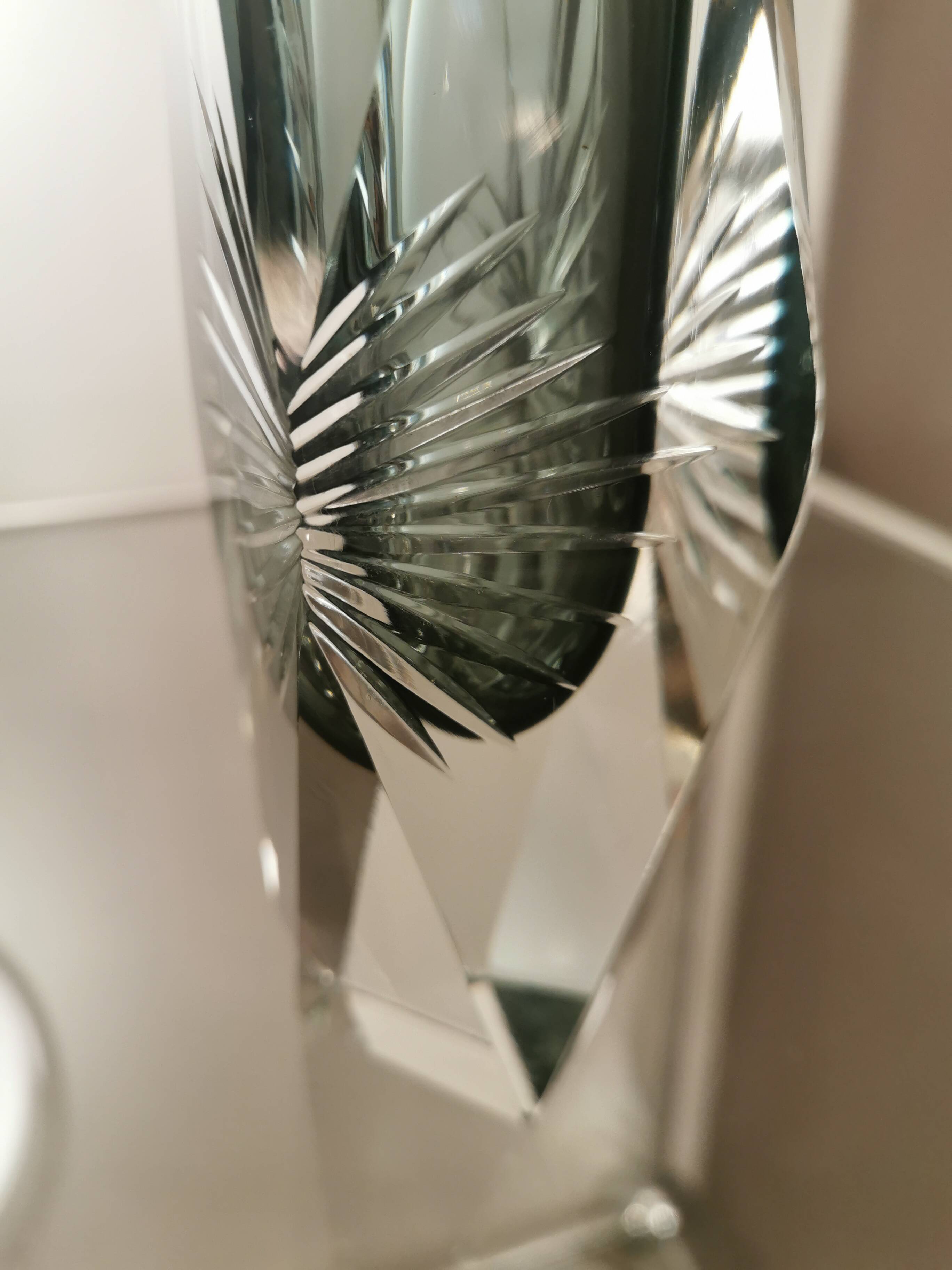 Vase en verre de Murano Sommerso vintage
