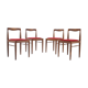 1970s Set of 4 Minimalist Dining Chairs by Drevotvar, Czechoslovakia