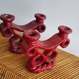 Pair of vintage ceramic candlesticks