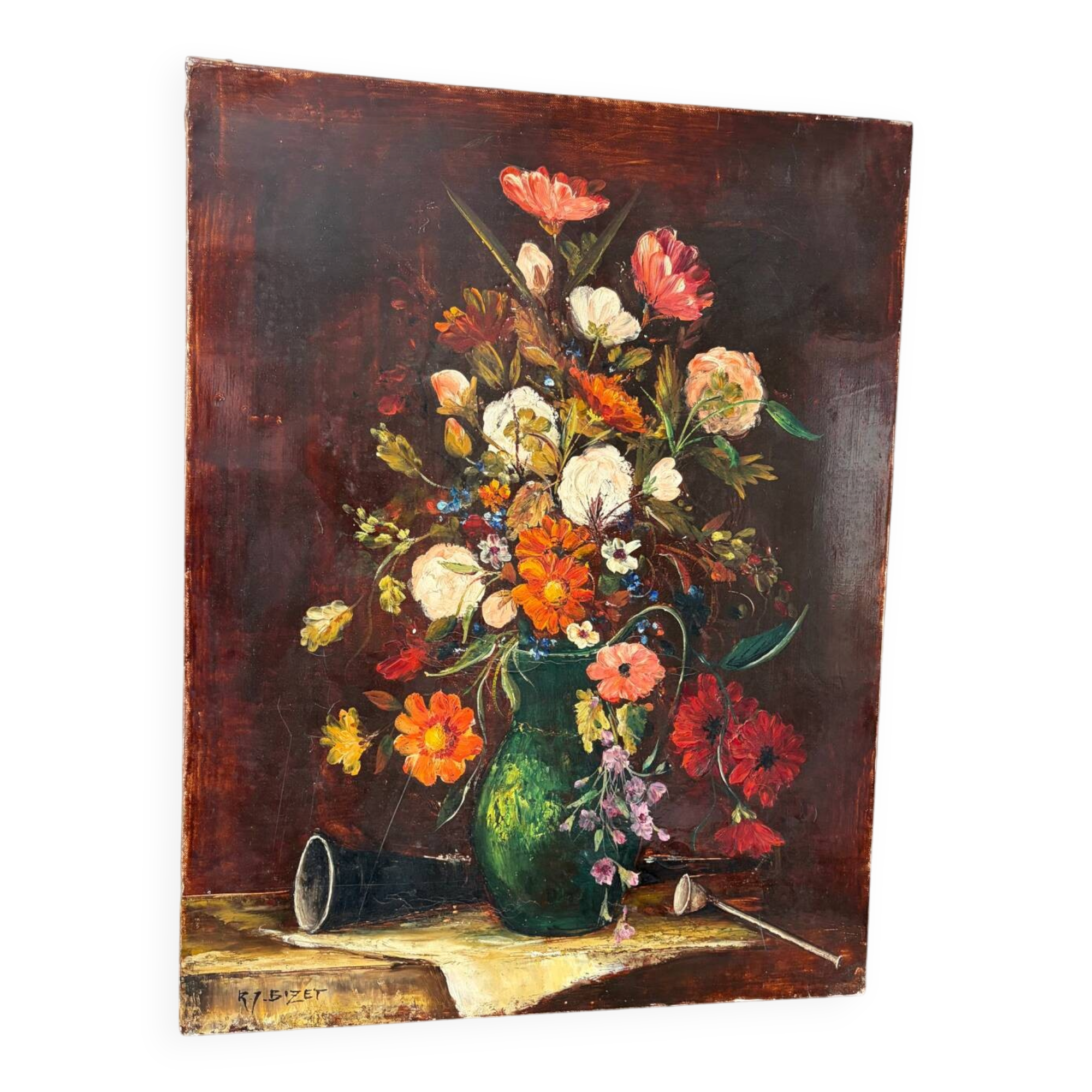 Bouquet de fleurs signe Bizet