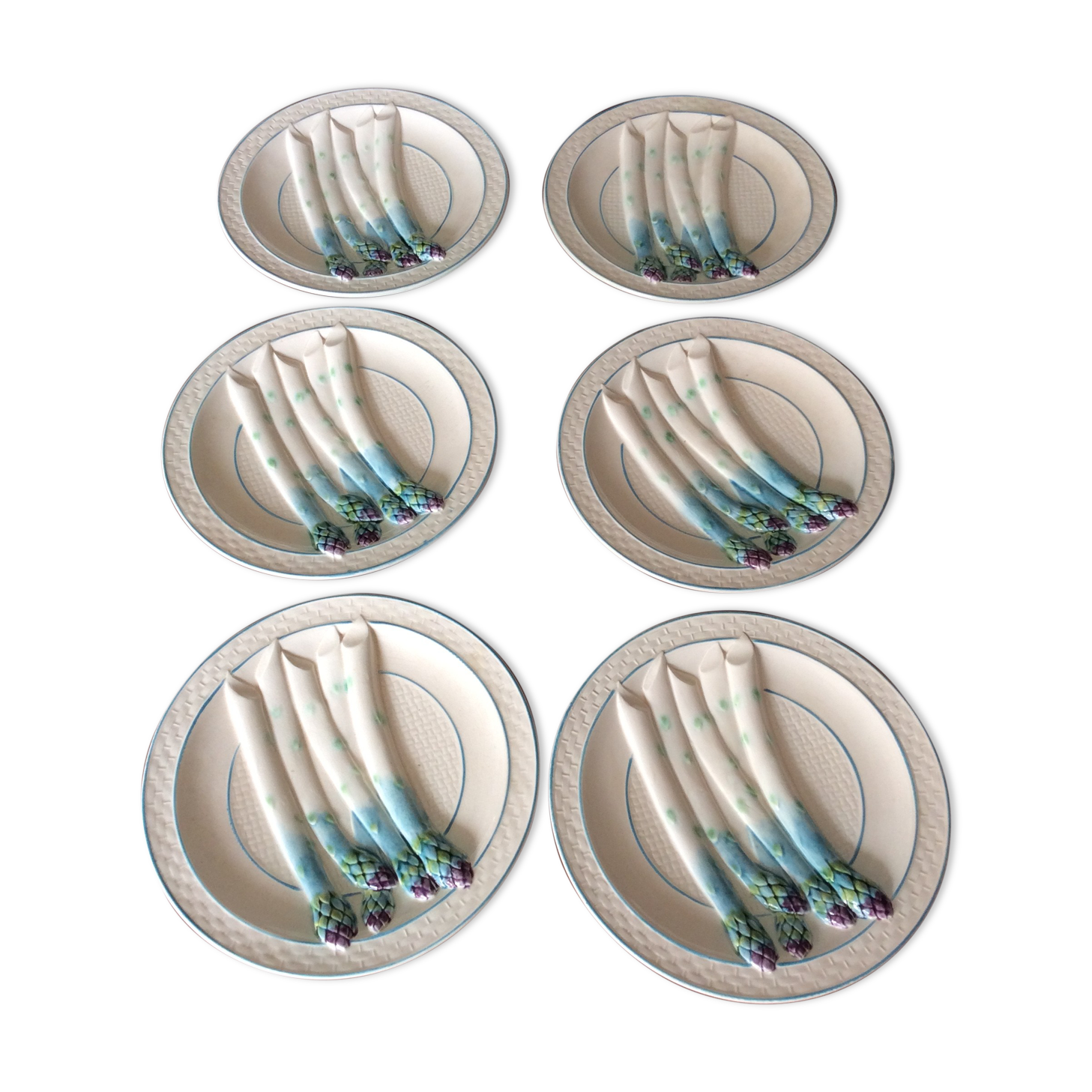 6 asparagus plates