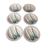6 asparagus plates