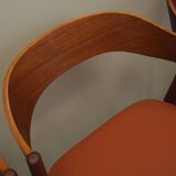 Ensemble de quatre chaises en teck, design danois, années 1970, fabrication : Korup Stolefabr