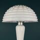 Large Mushroom Table Lamp in White Murano Glass, Italy, 1970s