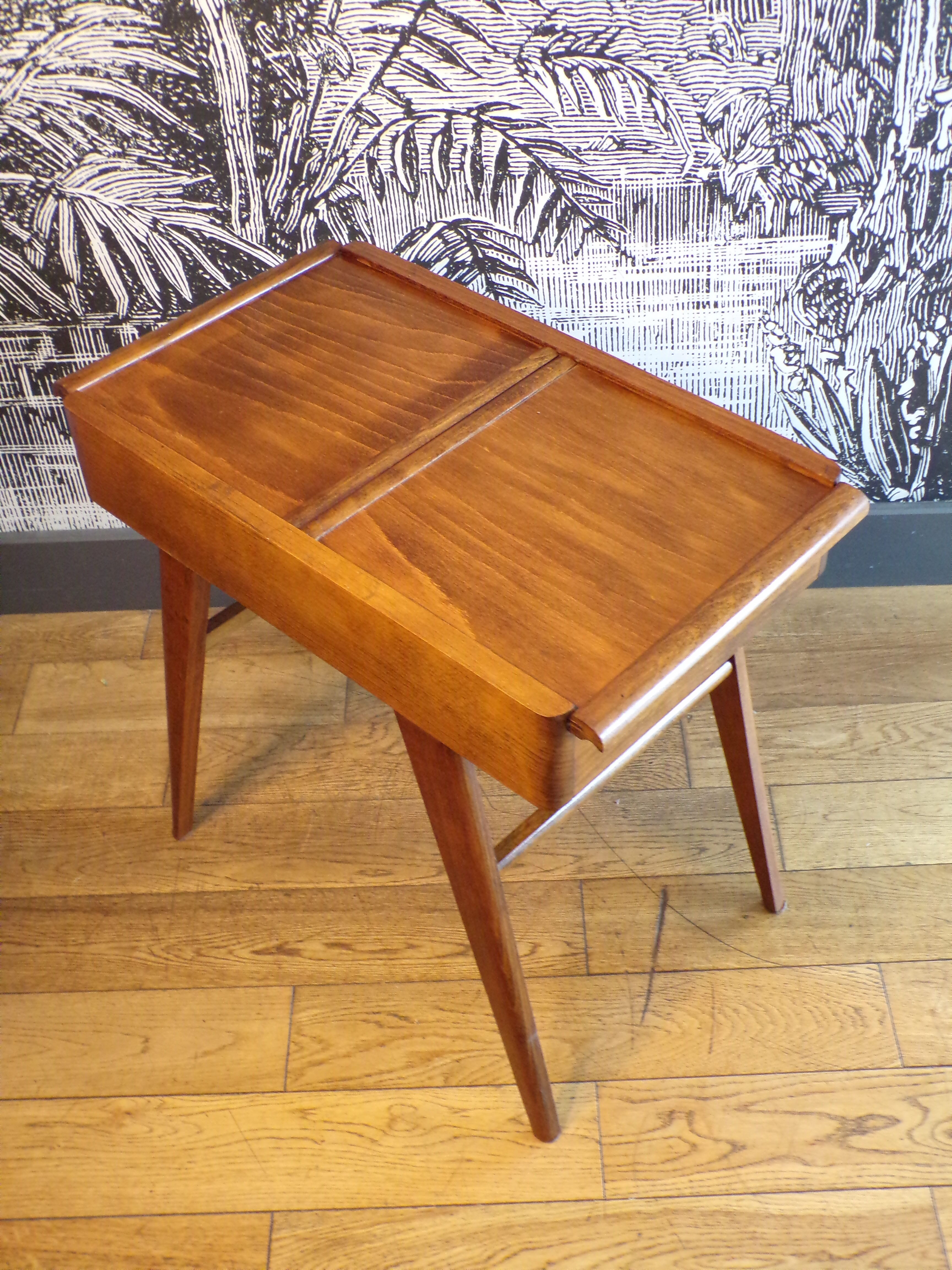 Vintage sewing furniture sliding panels