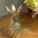 Pineapple vase in solid brass