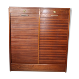 Low-curtained double-curtained cabinet