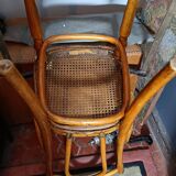 Ancienne Chaise de Bistrot en Bois Courbé " Fischel "