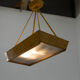 Mid-Century Wood and Glass Chandelier by Krasna Jizba, 1950s