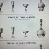 4 coupes à champagne ½ cristal taillé - portieux service alsacien