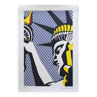 1980s Original Stunning Roy Lichtenstein "I Love Liberty" Limited Edition Lithograph