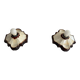 Pair of brown and cream ceramic wall lights by PAN Leuchten, 1970 Germany