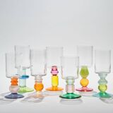 Pair of Miami Wine Glasses in Pale Pink