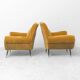 Pair of vintage velvet armchairs in Gigi Radice style – Italian design 1950s