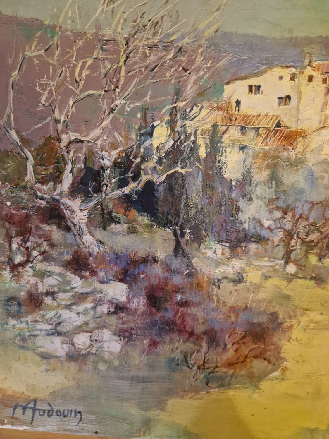 Tableau peinture oliviers