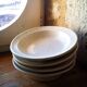 Lot de 4 Assiettes creuses en grès moucheté