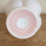 Pink and white opaline ewer