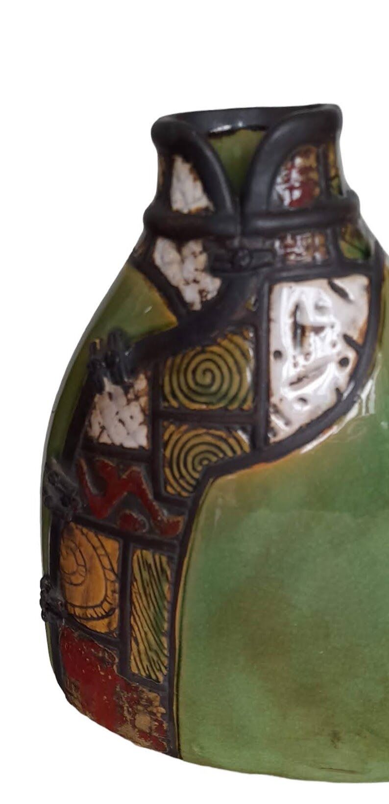 Vase in the shape of an Asian shirt. Height 27 cm