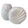 Pair of vintage iridescent white ceramic vases