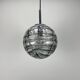 Smoky glass pendant light by Doria Leuchten 1970