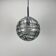 Smoky glass pendant light by Doria Leuchten 1970