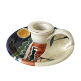Bougeoir poterie peint à la main