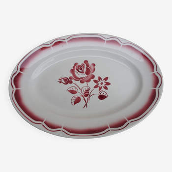 Plat ovale en porcelaine de Badonviller