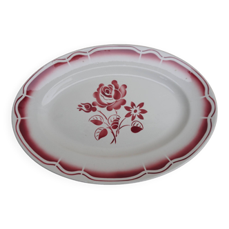 Plat ovale en porcelaine de Badonviller