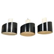 Oversized metal ceiling light by Laaksonen & Poika, Finland, 1960